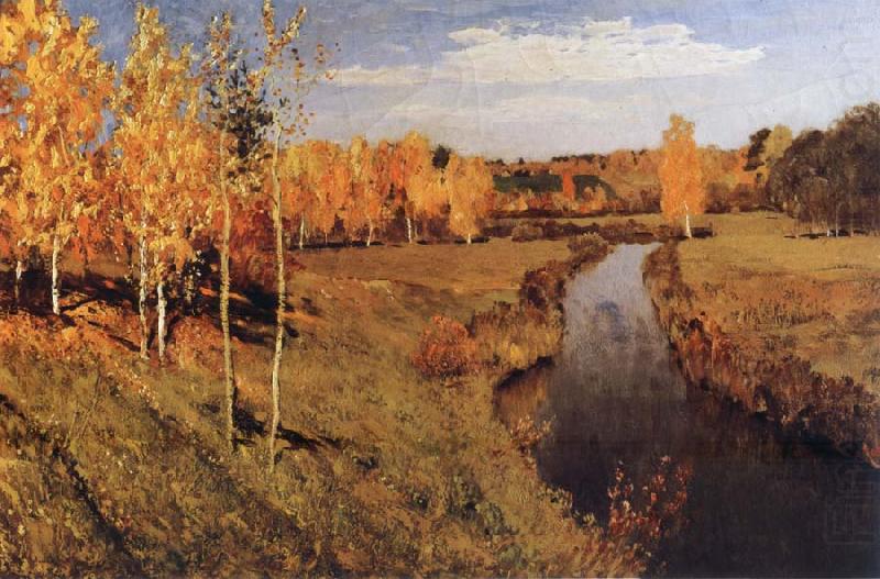 Golden Autumn, Levitan, Isaak